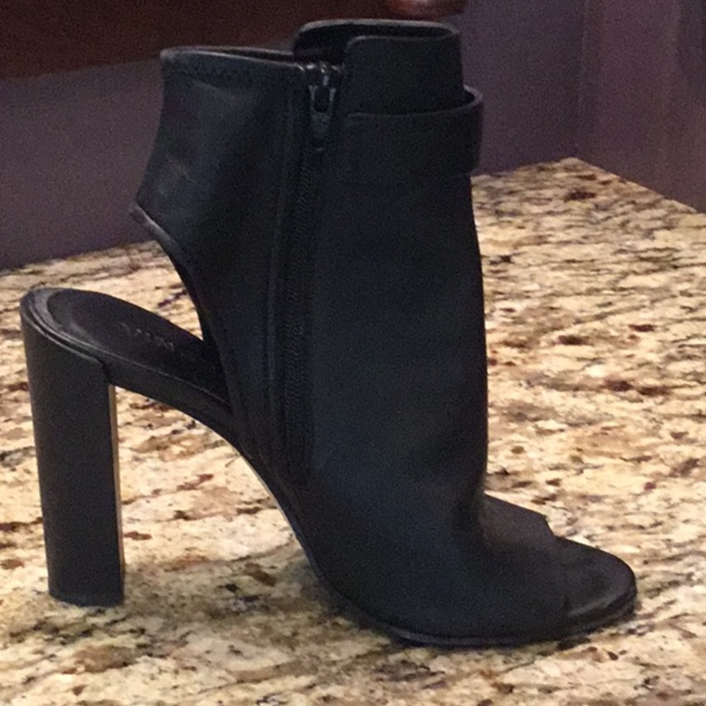 Vince. Black. Open toe bootie. 4” heel - Picture 3 of 5